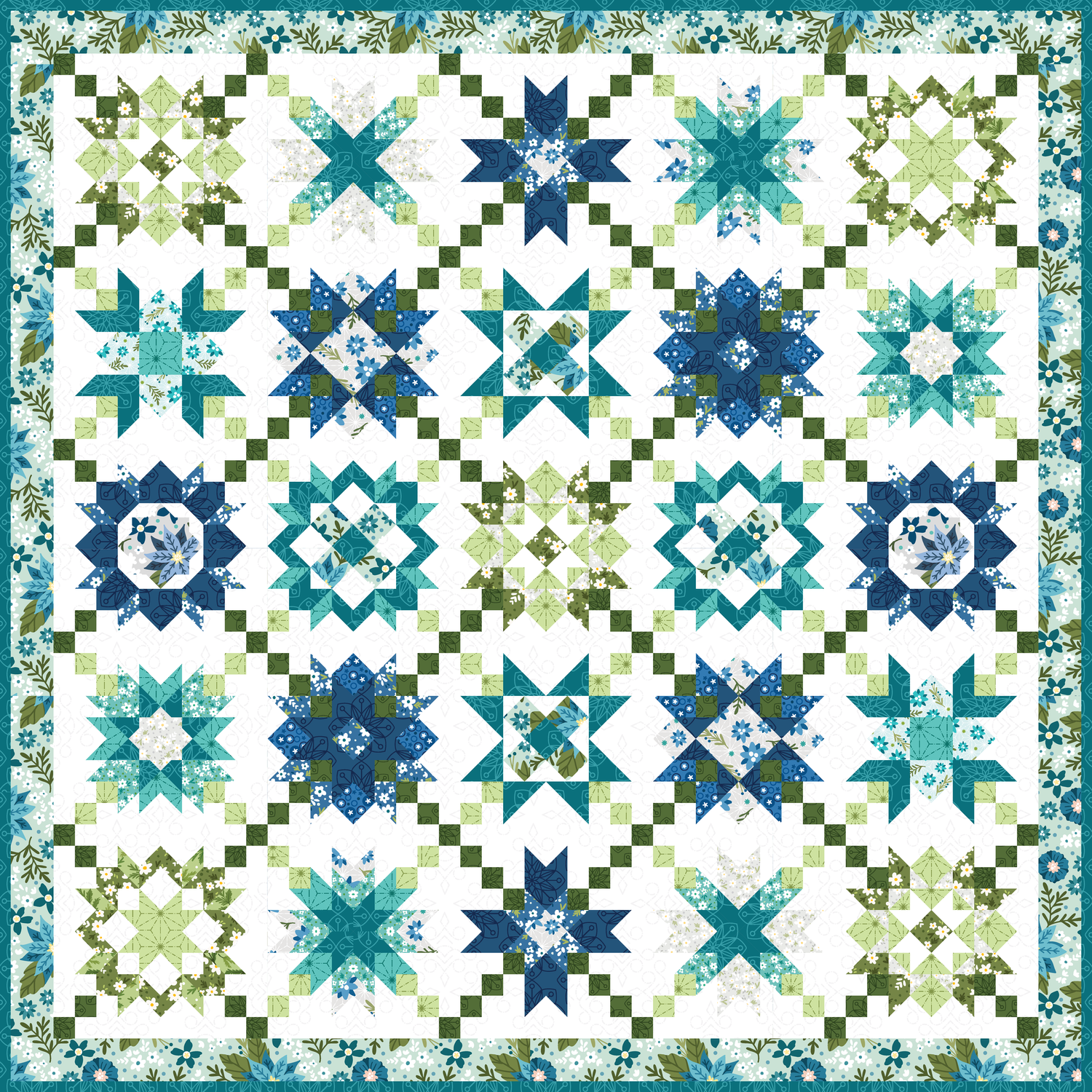 floow様 オーダー Frost Flowers Sampler - Full Quilt Kit — Cora's Quilts by Shelley